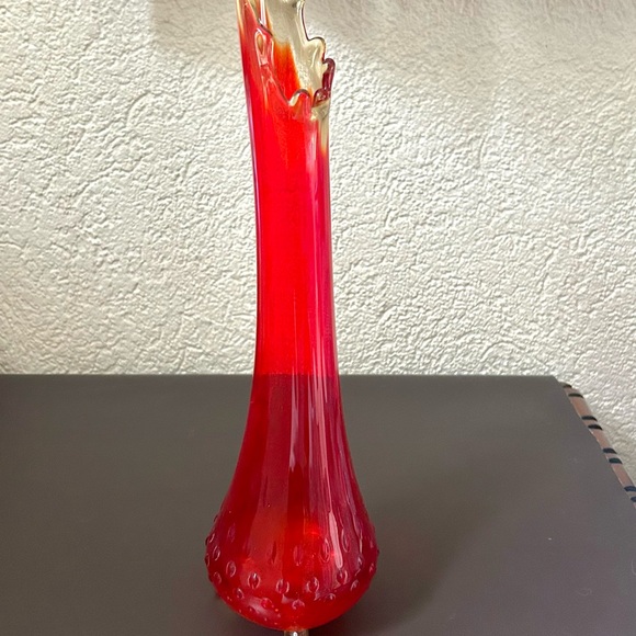 MCM L.E. Smith Amberina Vase - Picture 11 of 11